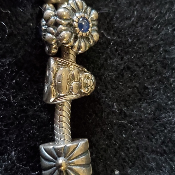 Pandora Silver Bracelet. 7.9" snake chain. - Picture 14 of 15